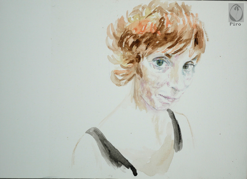 oil on paper - olio su carta di Piro